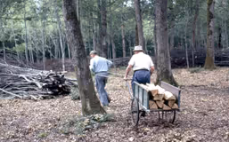 Les affouages dans les bois communaux aux Cornées, RogerB et BernardB